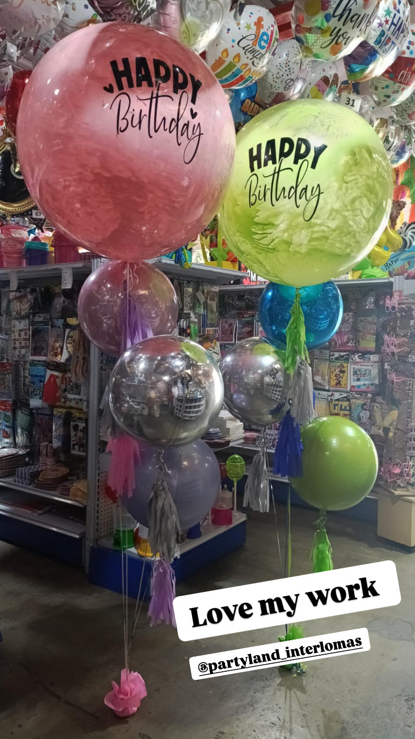 Globo burbuja con 3 orbz