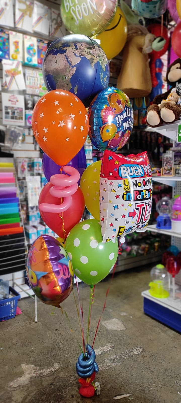 Arreglo de globos buen viaje