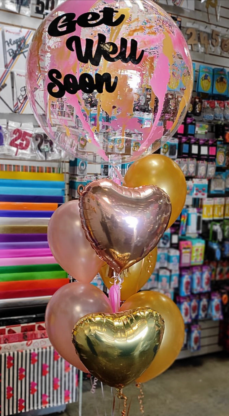 Arreglo de globos get well soon