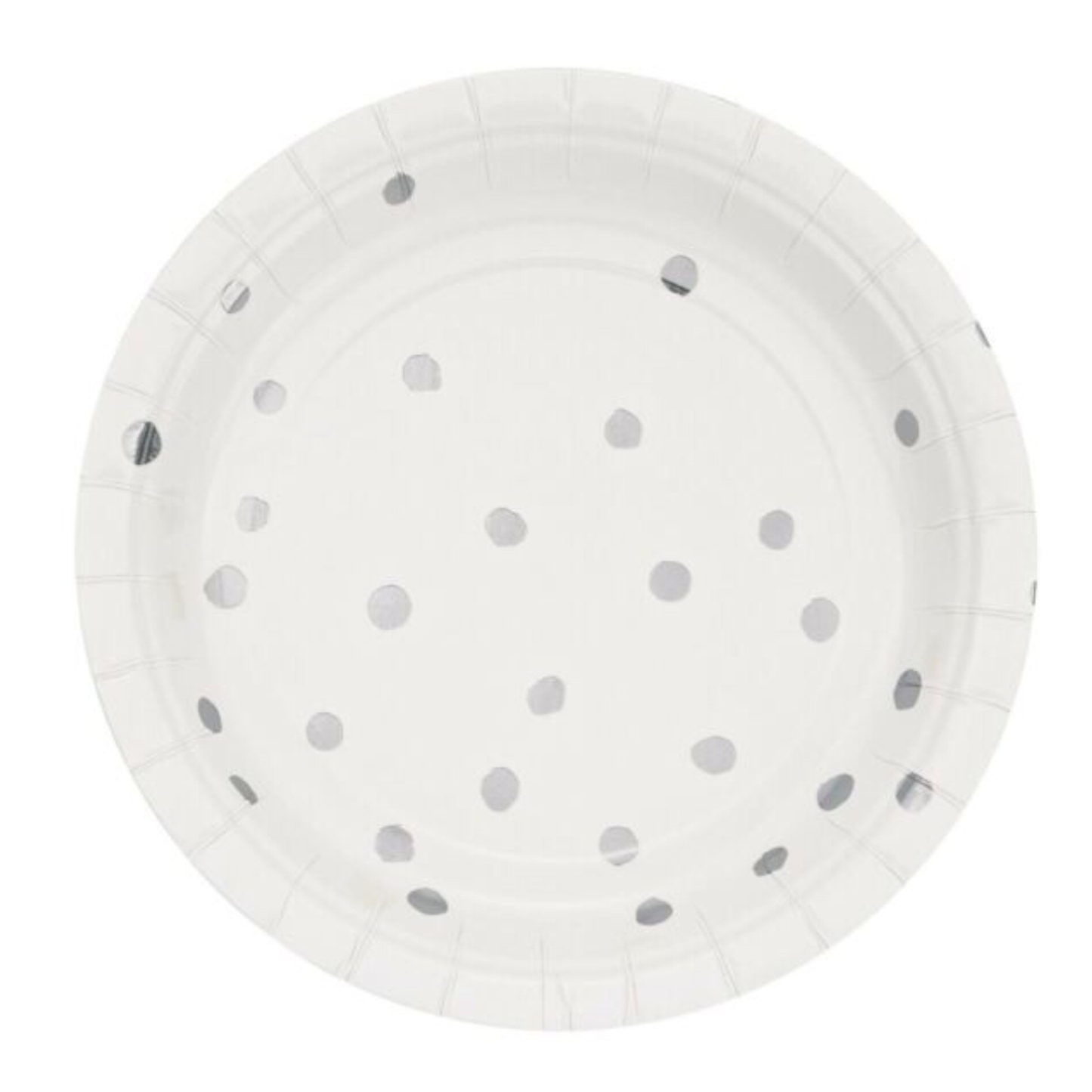 Creative converting plato blanco con plata