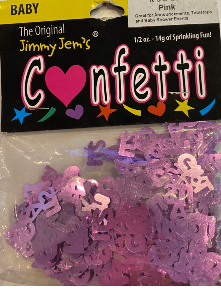 Confetti rosa its a girl