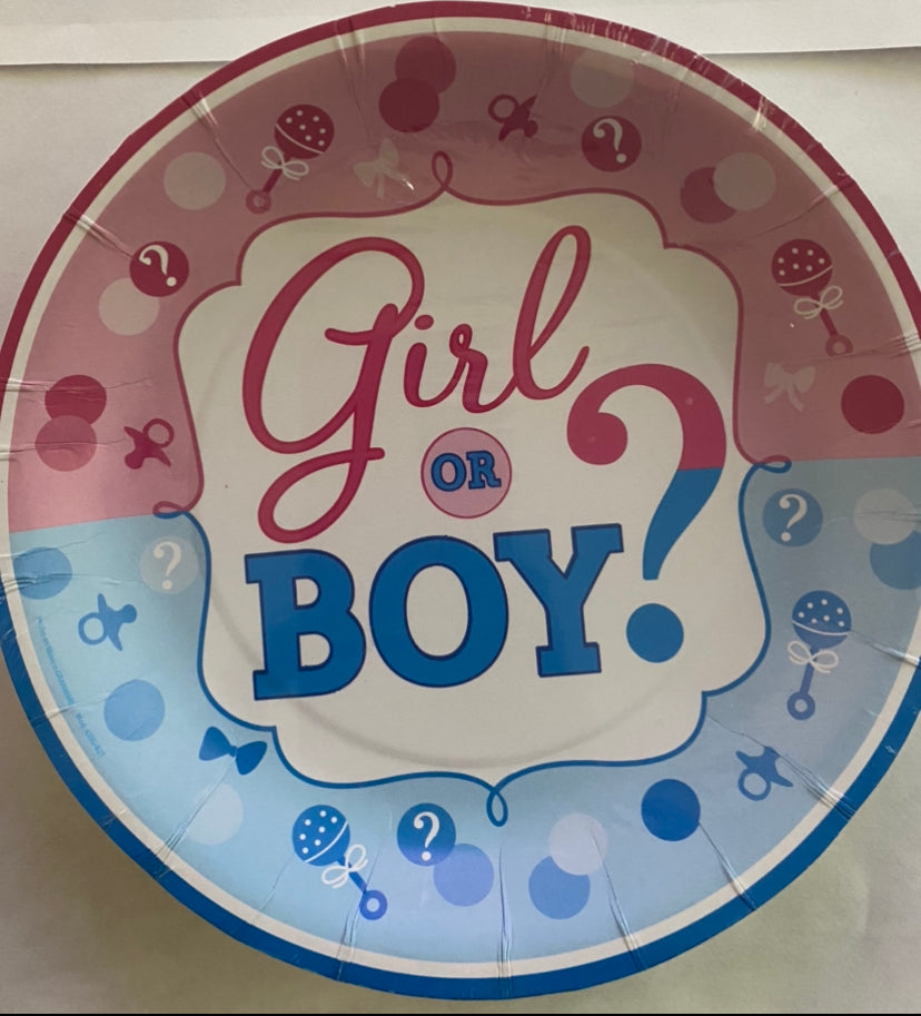 Girl or boy plato pastelero