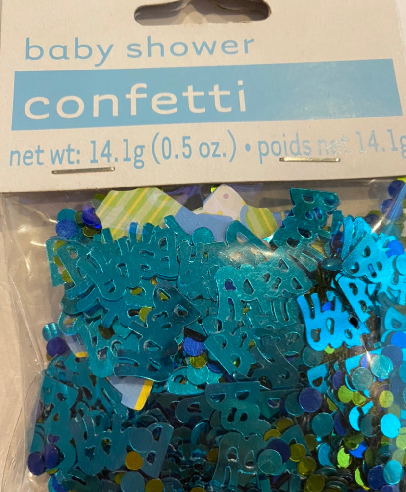 Confetti baby boy azul