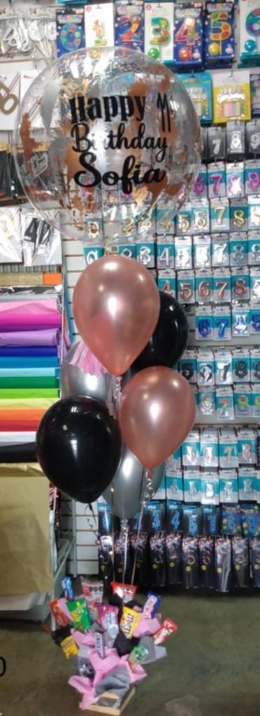 Arreglo dulces con burbuja