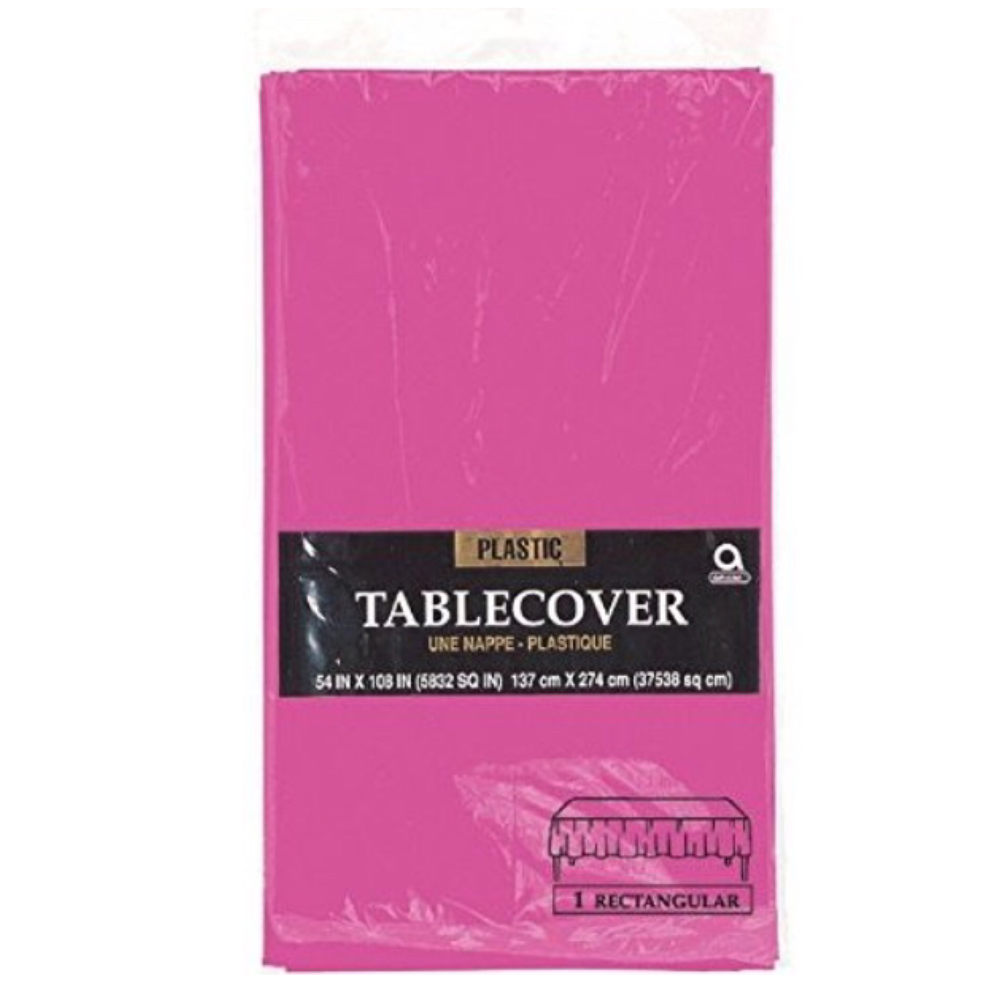 Mantel rectangular fiuscha magenta