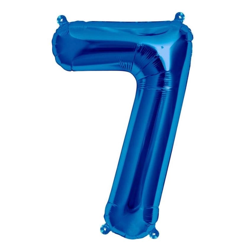 número metálico azul grande 87 cm con helio