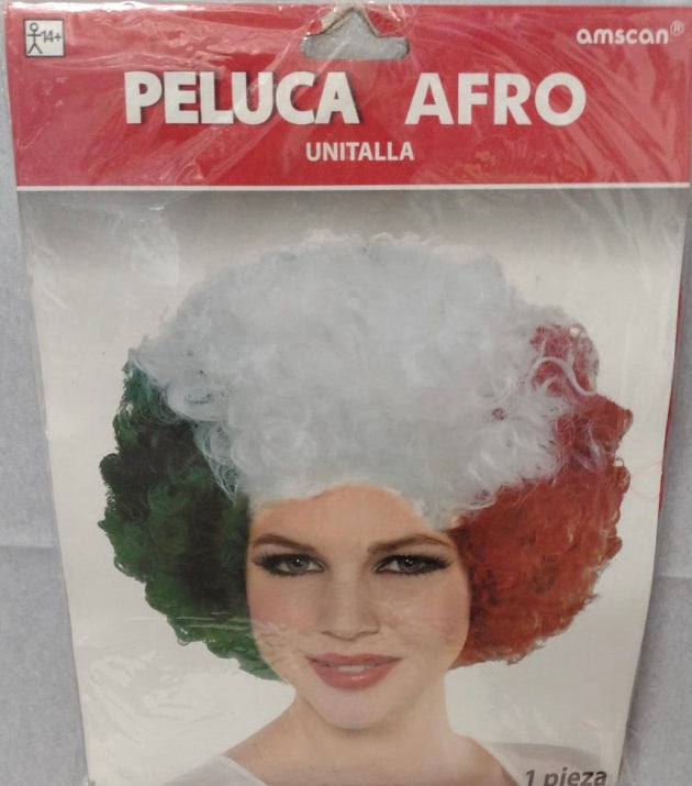 Peluca afro tricolor mexico