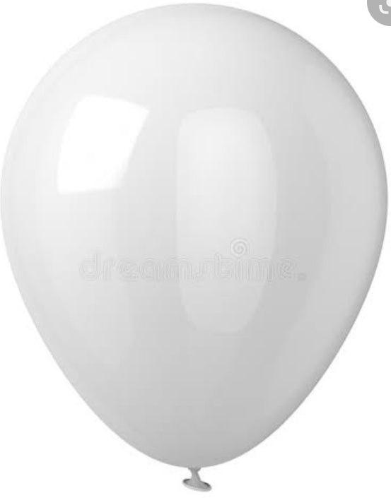Globo helio de látex blanco