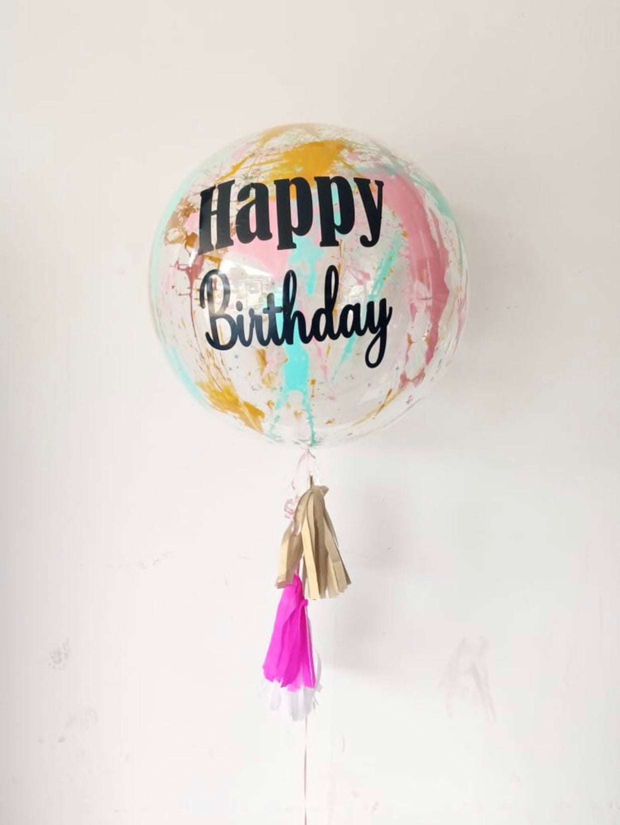 Globo burbuja texto y colores a elegir