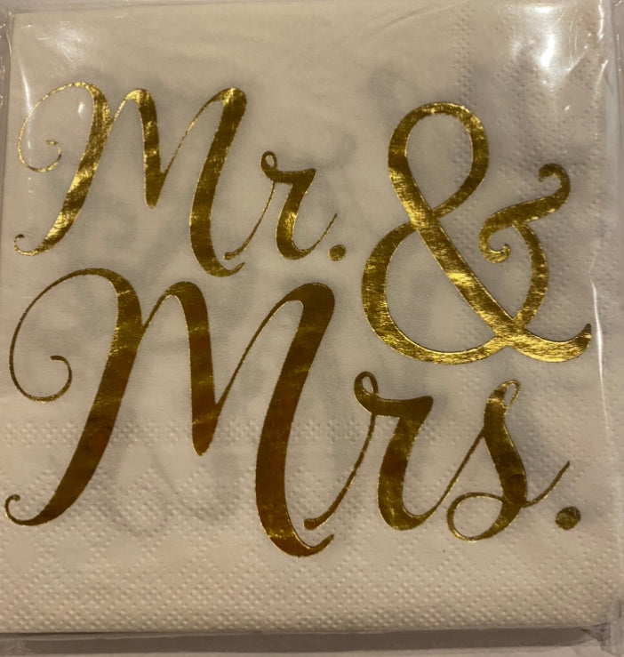 Servilleta Mr and Mrs despedida