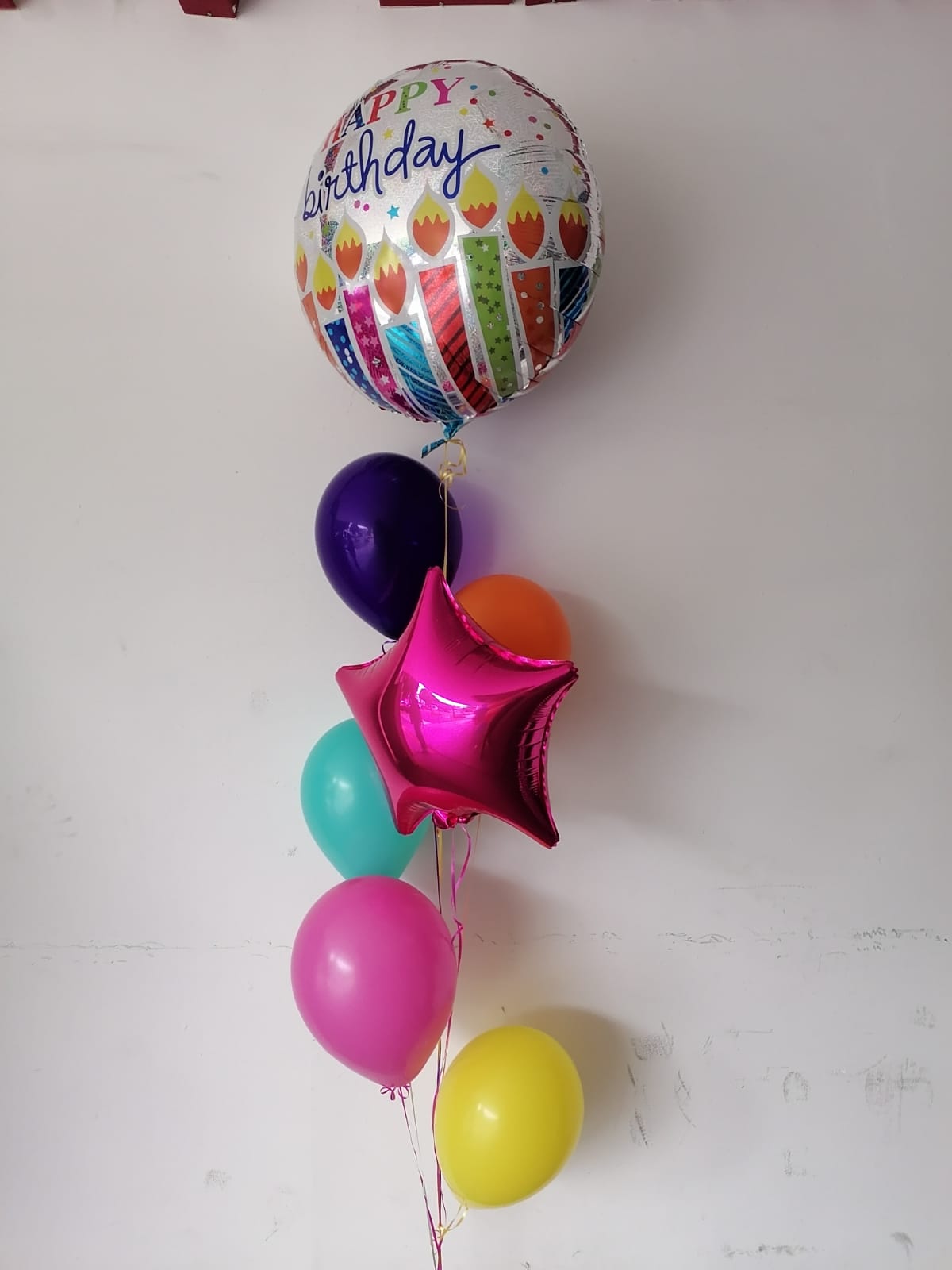 Arreglo happy birthday globos