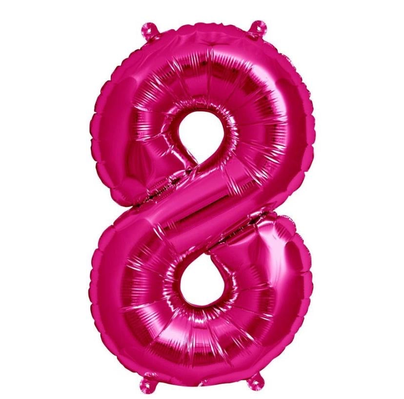 número metálico rosa grande 87 cm con helio