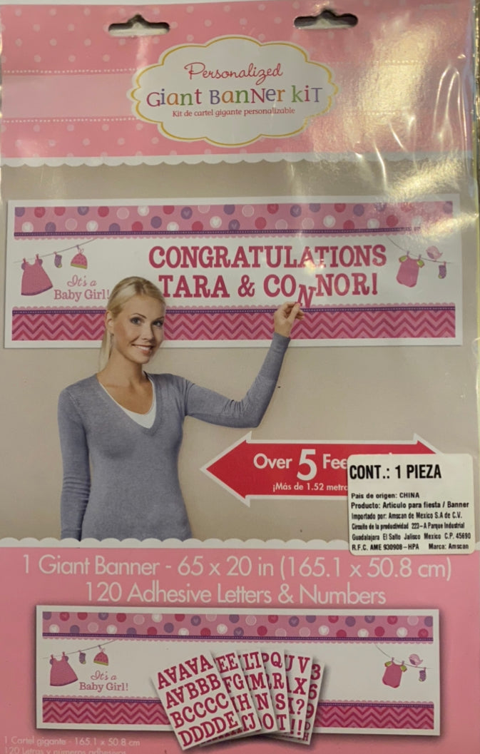 Giant Banner kit rosa baby
