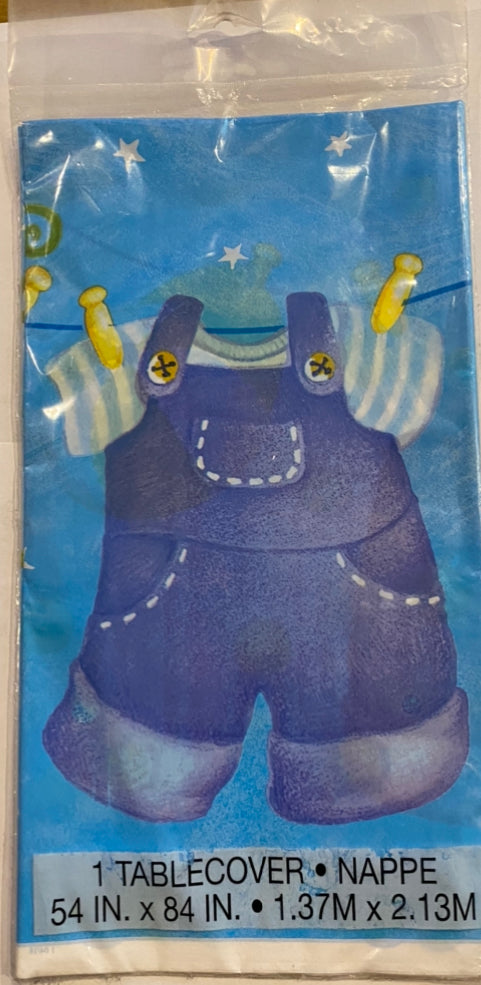 Printed all over azul baby mantel