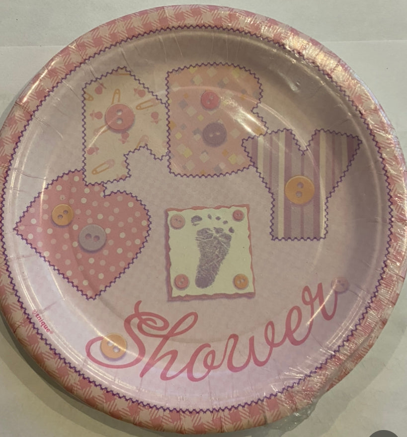 Baby girl Pink stiching plato