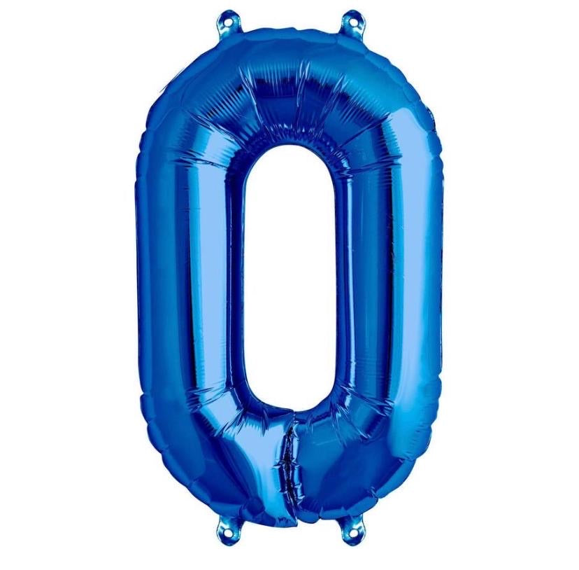 número metálico azul grande 87 cm con helio