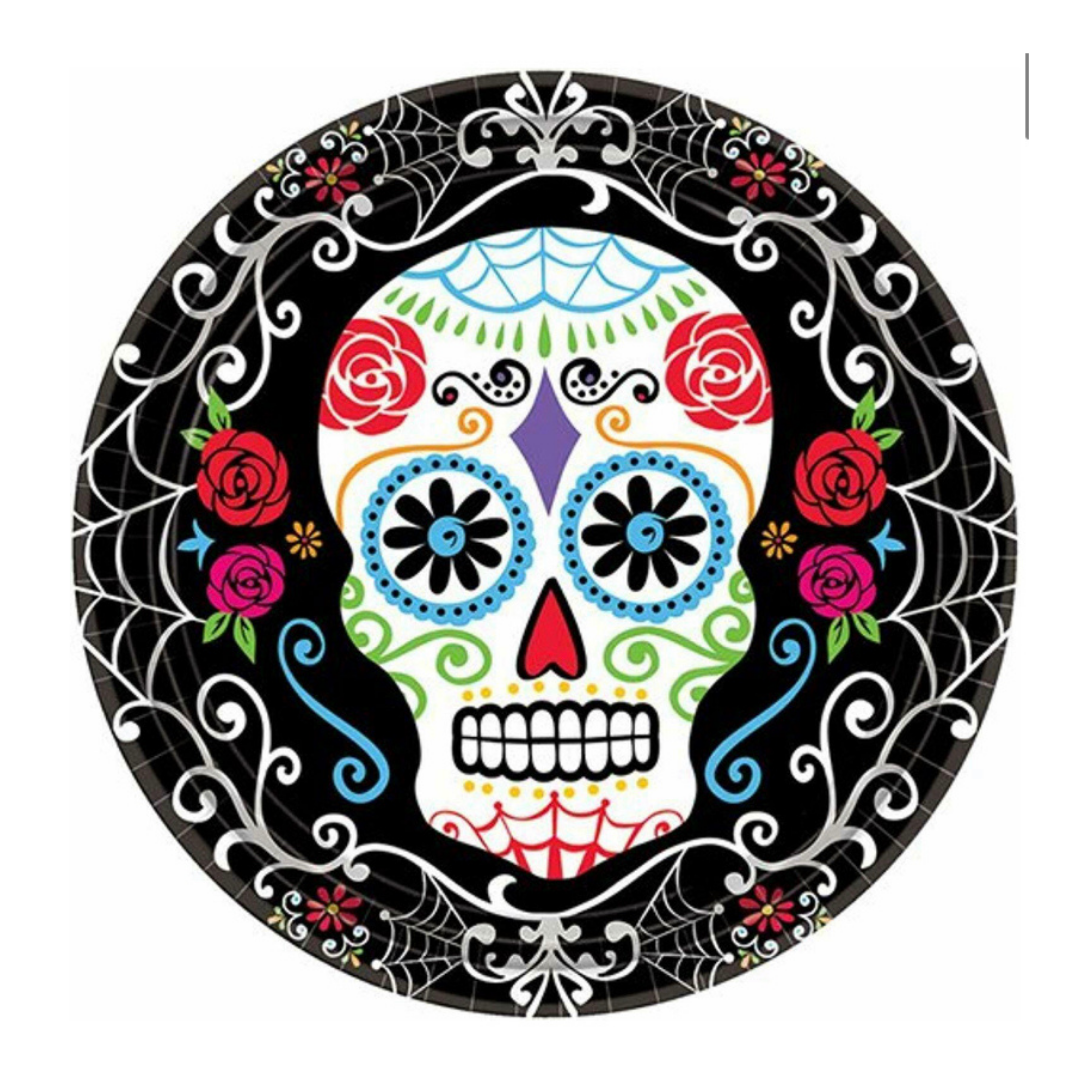 Plato de cartón Día de muertos