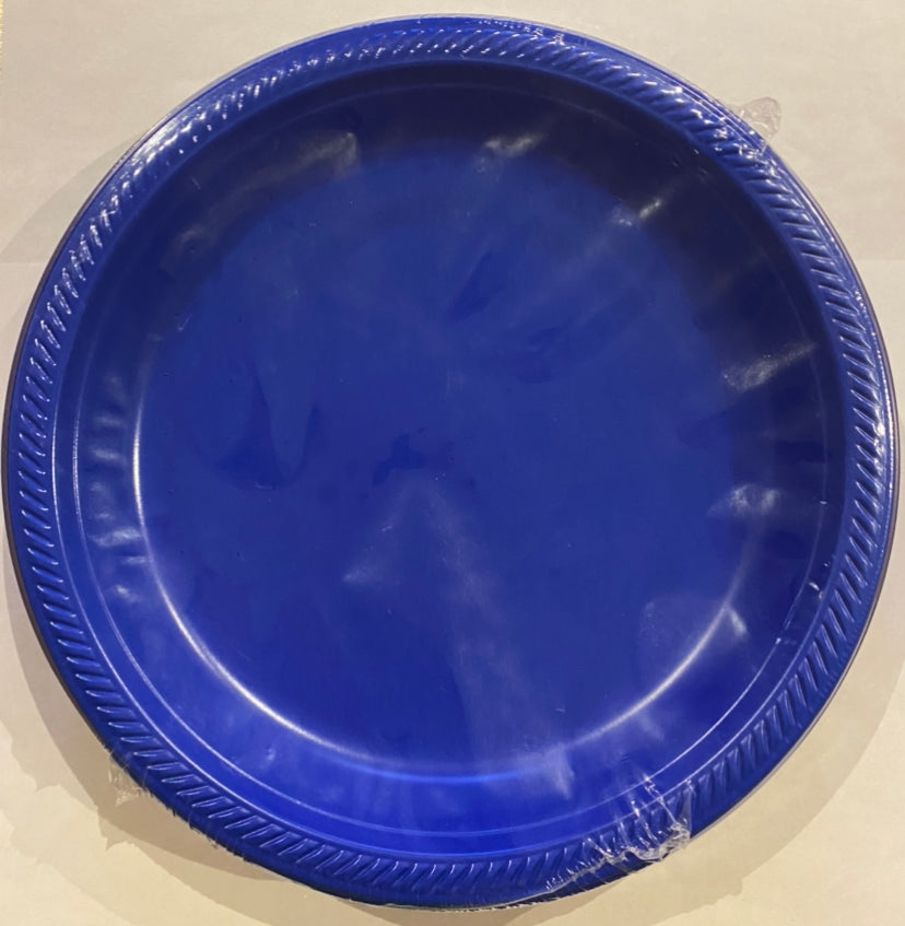 Plato grande azul rey