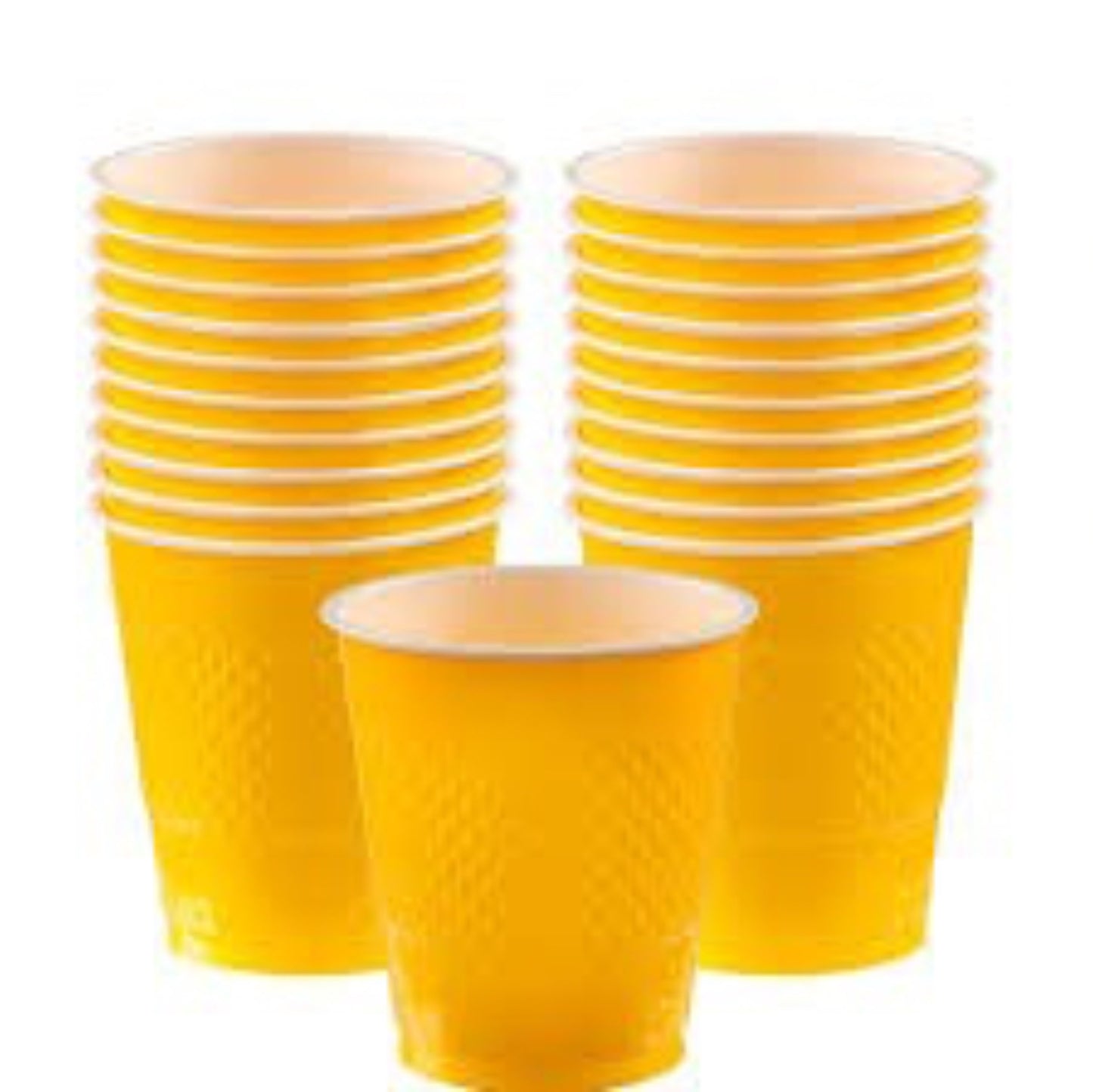 Vaso desechable amarillo