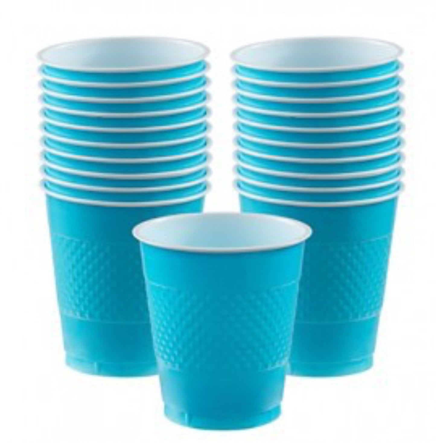 Vaso desechable azul caribe