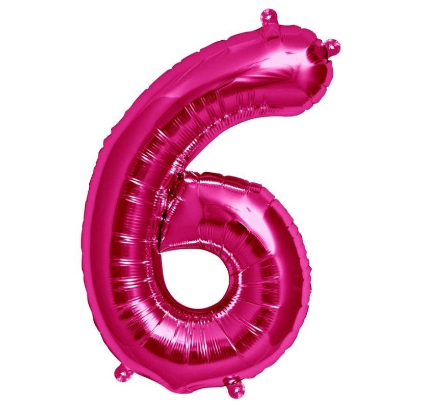 número metálico rosa grande 87 cm con helio