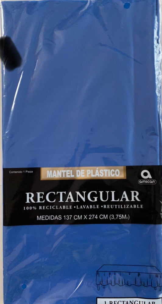 Mantel azul rey rectangular