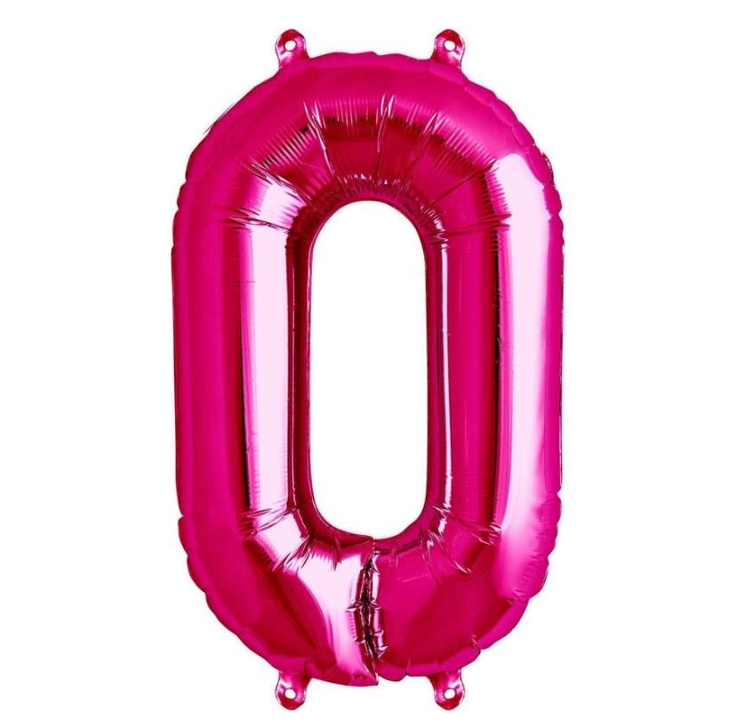 número metálico rosa grande 87 cm con helio