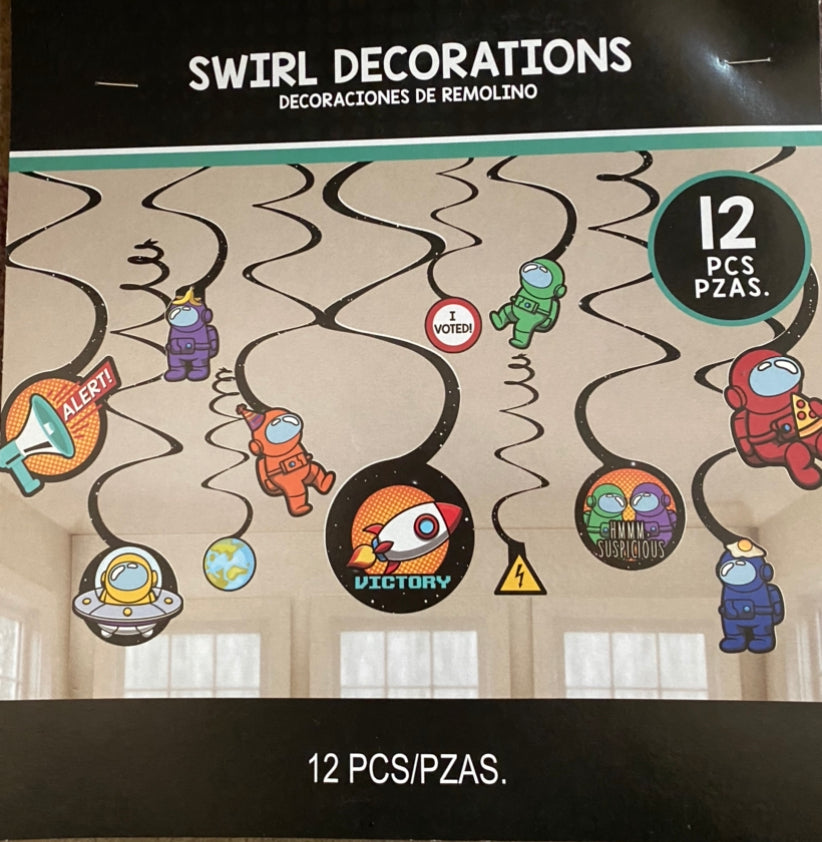 Among us swirl decorations