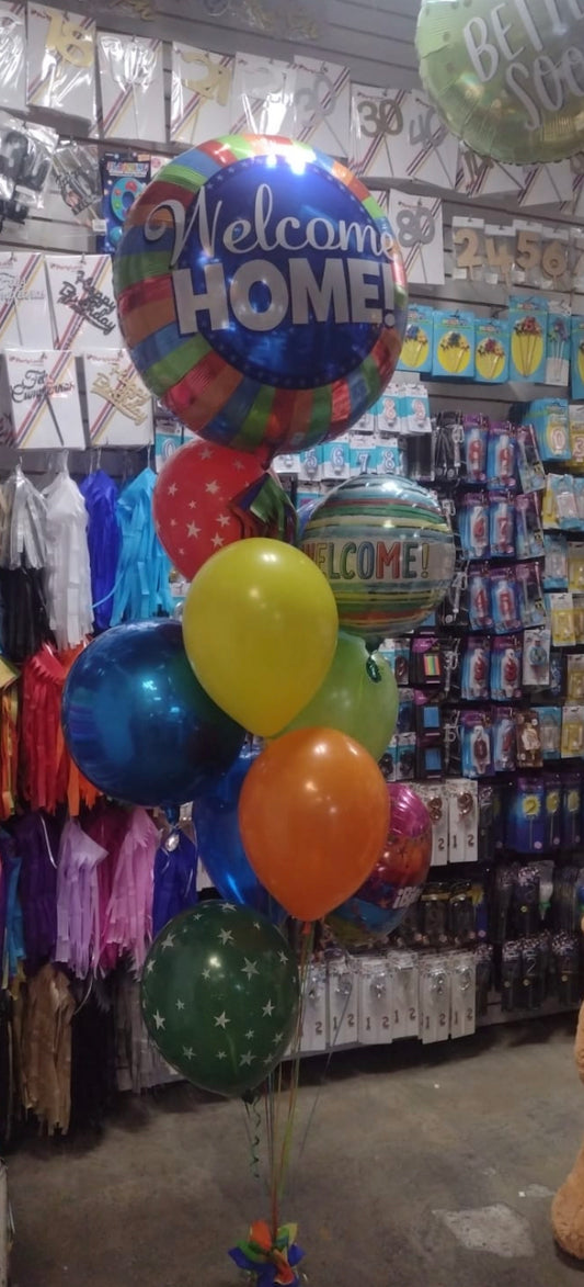 Arreglo de globos welcome bienvenido
