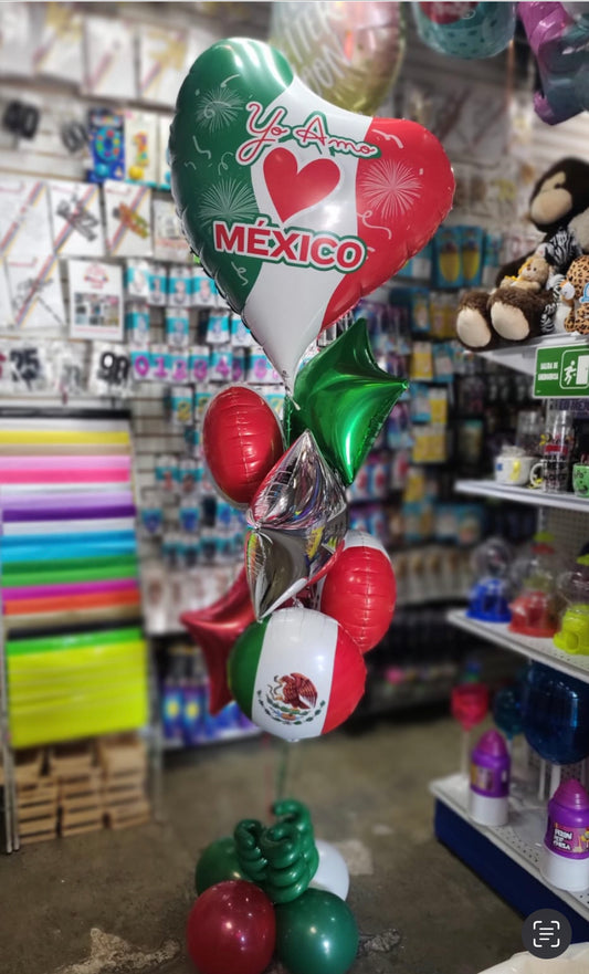 Arreglo volado de globos mexico