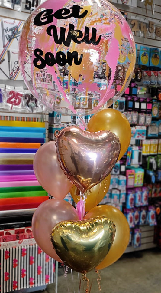 Arreglo de globos get well soon