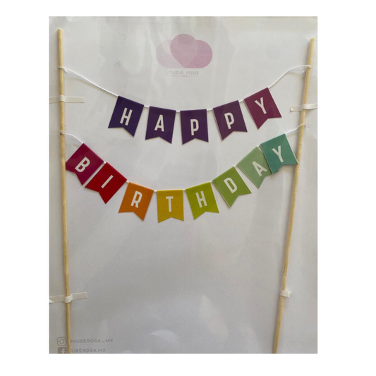 Cake topper Happy Birthday