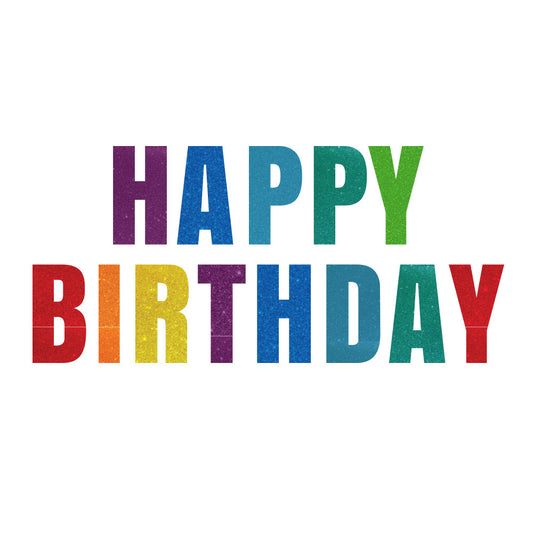 Banner Happy Birthday de colores