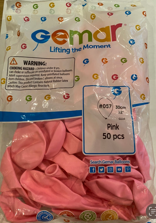 Bolsa de globos de látex color rosa bebe