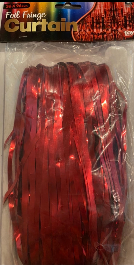 Cortina metálica roja