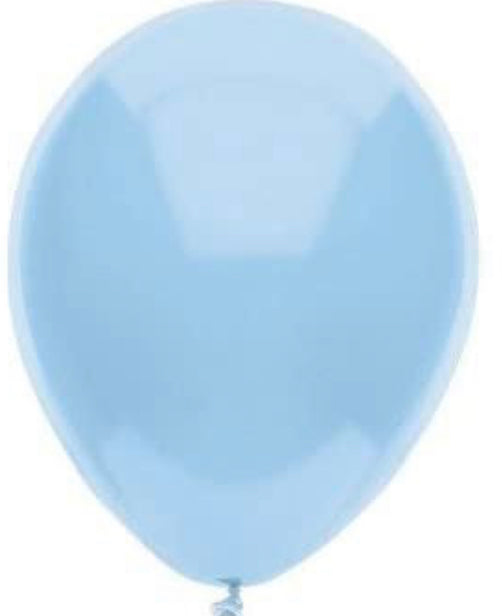 Globo helio de látex azul bebé