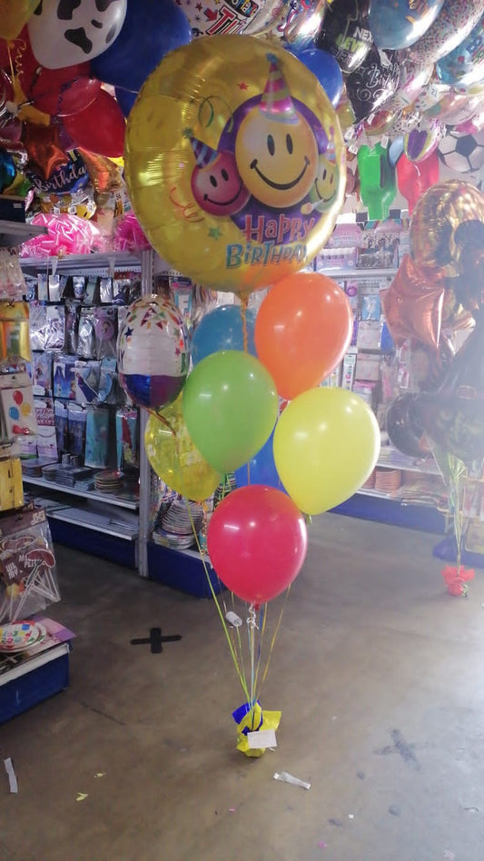 Arreglo large shape happy birthday