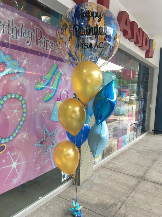 Arreglo de globos con burbuja
