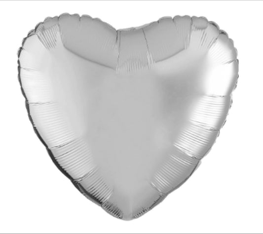 Globo corazón plata amor