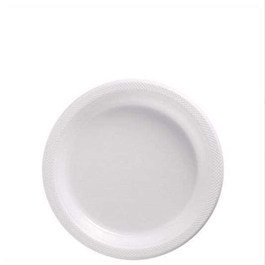 Plato desechable blanco