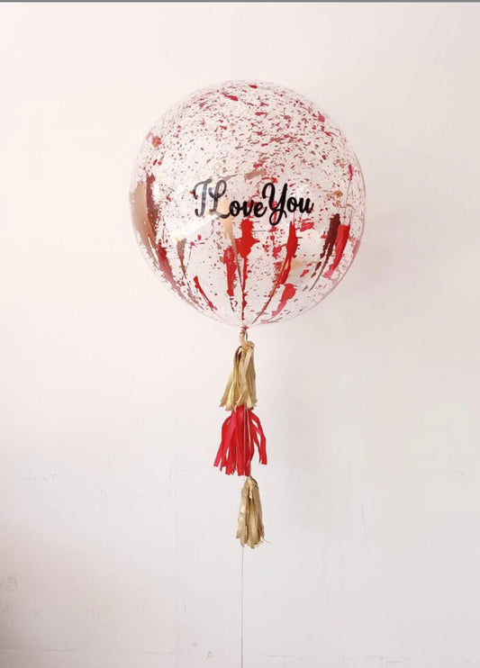 Burbuja pintada i love you amor san valentin