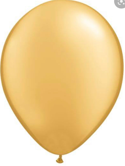 Globo helio de látex dorado