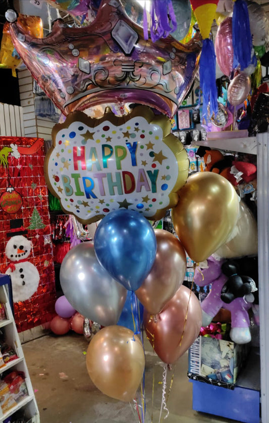 Arreglo corona con cromados