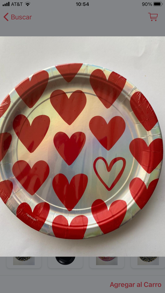 Plato corazones