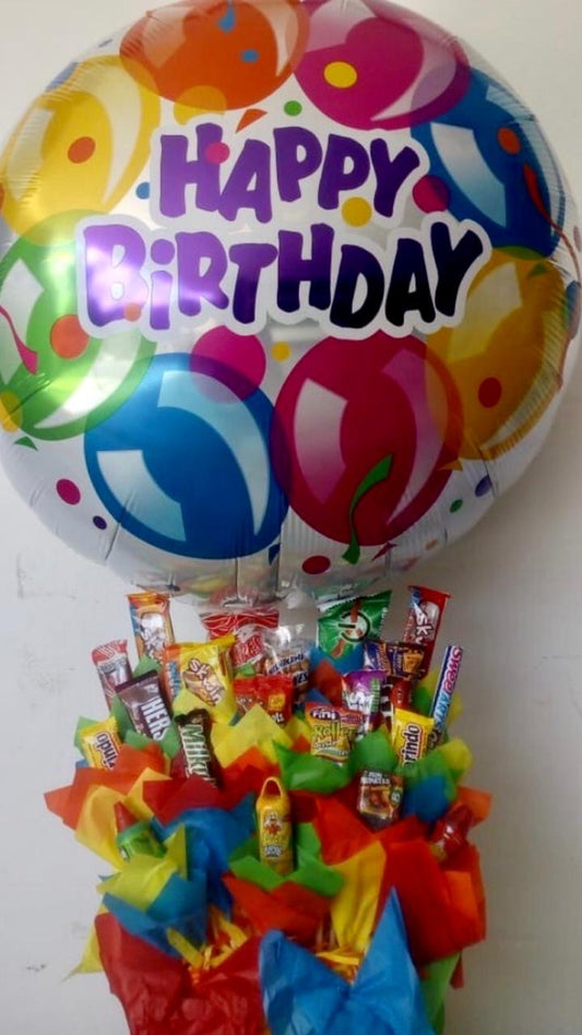 Arreglo de dulces "Happy Birthday "