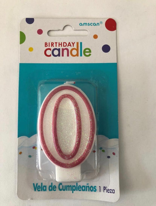Velas número rosa