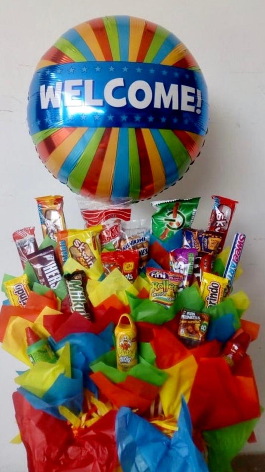 Arreglo de dulces "Welcome"