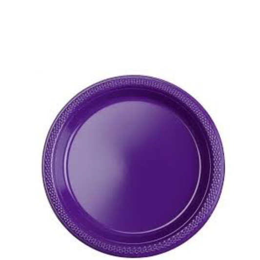 Plato desechable morado
