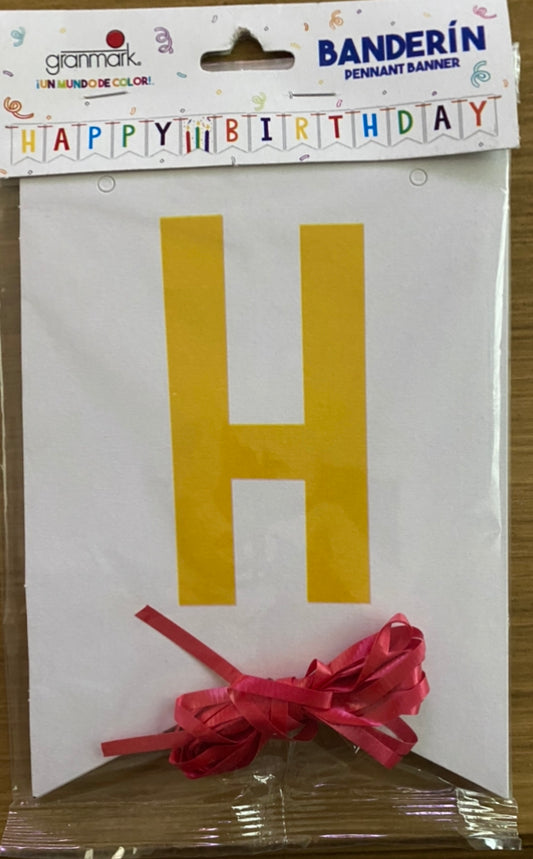 Happy birthday banderín