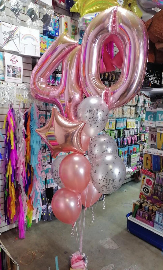 Arreglo de globos edad